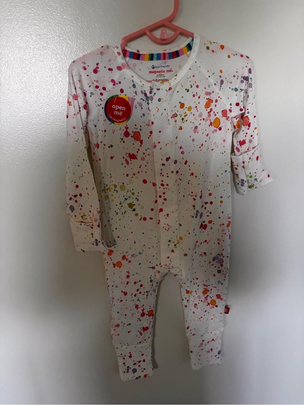 Magnetic Me White Multicolor Paint-Splash One-Piece